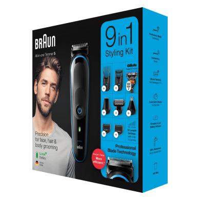 Braun belaide plaukų kirpimo mašinėlė All in one, 9in1, trimeris, kaip nauja, su komplektu 49.99e.-0