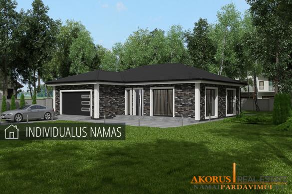 namaipardavimui.lt - INDIVIDUALUS VIENO AUKŠTO NAMAS SU KOKYBIŠKA FASADO APDAILA-0