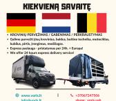 KROVINIŲ PERVEŽIMAS / GABENIMAS / PERKRAUSTYMAS LIETUVA - VOKIETIJA - BELGIJA - OLANDIJA - LIETUVA Galime parvežti jūsų krovinius, baldus, buitine technika, motociklus, kubilus, pirtis, įrengimus, medžiagas ir t.t. EL.PAŠTAS: info@voris.lt SKYPE: voris.ua-0