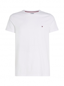 CORE STRETCH SLIM C-NECK TEE, WHITE