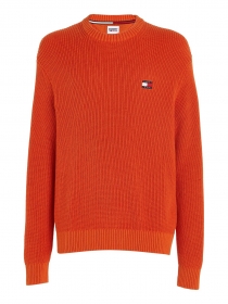 TJM REG TONAL XS BADGE SWEATER, ORANGE