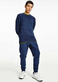 TJM SLIM ESSNTLS C-NECK SWEATER, BLUE