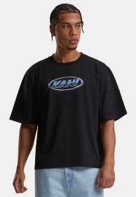 Woven Signature Chrome Logo Crop Tee black