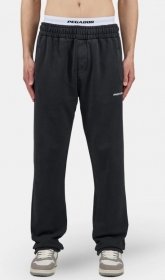 Logo Wide Sweat Pants Vintage Black White