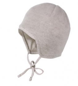 GOTS BABY-Mütze,Wollfleece, düne