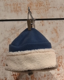 Walk Toque mit Teddy, indigo/offweiss