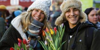 Nationale Tulpendag in Amsterdam
