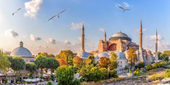 Skyline van Istanbul Turkije