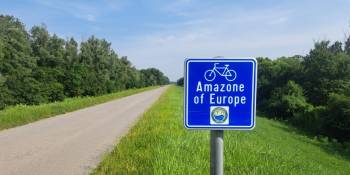 Kroatie fietsen in Europese Amazone Bert Sitters Ronreizen.nl bord