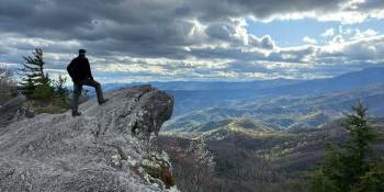 Blowing Rock langs de Blue Ridge Parkway in North Carolina