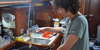 Evelien de Bruijn op Galapagos eilanden