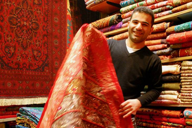 Oosterse tapijten in de Grand Bazaar.