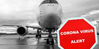 Vliegtuig aan de grond vanwege corona
