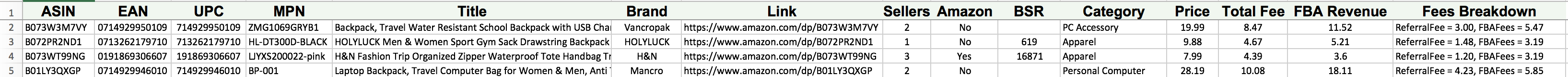 Bulk conversion result file example