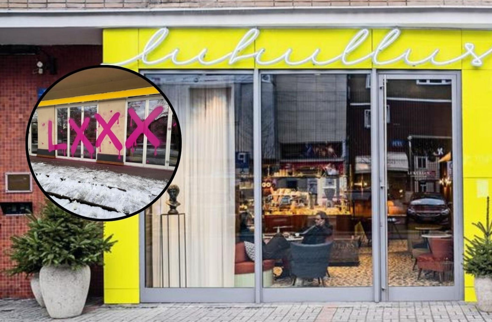 Graffiti na kultowej cukierni w Warszawie wywołało burzę. Okazało się, że to pomysł właścicieli 