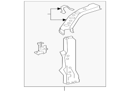 Toyota OE 5320233903 - Ön Sağ Radiator Dəstəyi Yan Panel