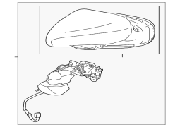 Lexus OE 8790133130A0 - Ön Sağ Qapı Güzgüsü