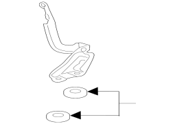 Toyota OE 5342060140 - Qabaq sol qapaq menteşesi