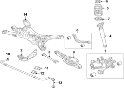Mazda OE KD352611XF - Arxa sağ sükan çarxı