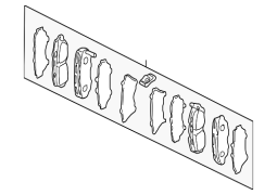 Honda OE 45022S9A405 - Ön Disk Əyləc Yastığı Dəsti
