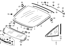 Fastener A, Windshield - Honda (91538-S7A-003)