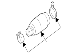 Mazda OE L2063212X - Sol dayaq və pinion körükləri