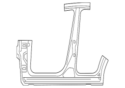 Mazda OE KDY371271C - Sol Bədən B Sütunu və Roker Paneli