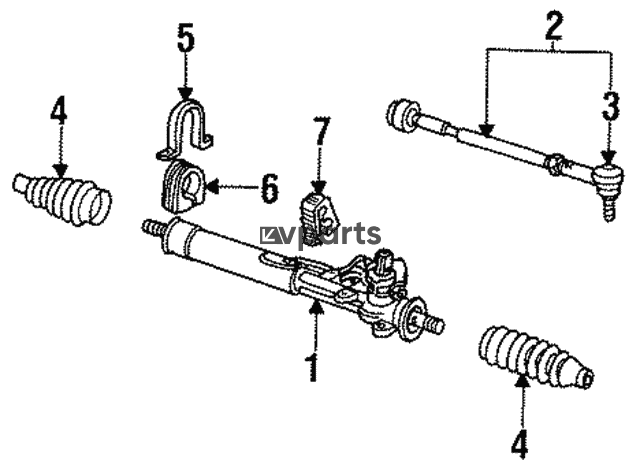 Volkswagen  Jetta  - Sol dayaq və pinion körükləri