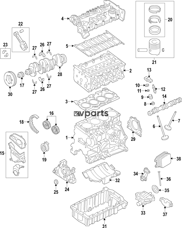 Volkswagen   Jetta	  - Mühərrik Silindr Başlıq  Araqatları