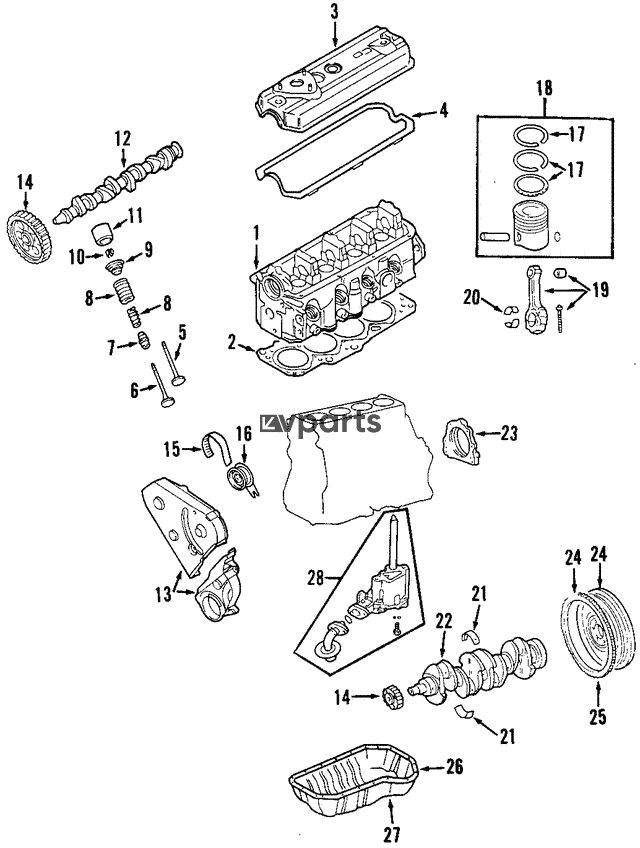 Volkswagen  Passat   - Mühərrik Silindr Başlığı Qapağı