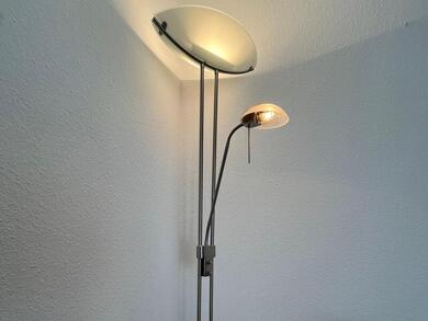 Lampe, Deckenfluter mit Lesearm
