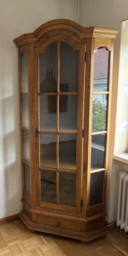 Eckvitrine Eiche
