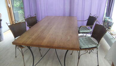 Tisch, 4 Sthle, fr Wintergarten, Partyraum, Strausswirtschaft,