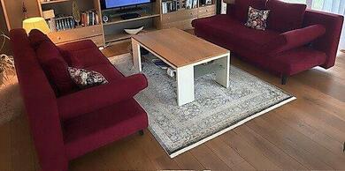 2x Schlafcouch rot