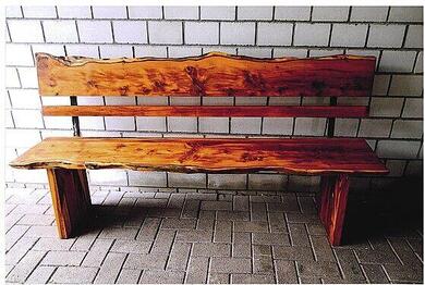 Sitzbank aus edler Eibe