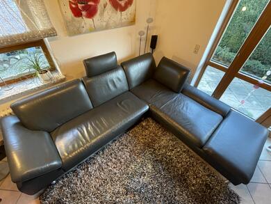 Ledercouch-Wohnlandschaft