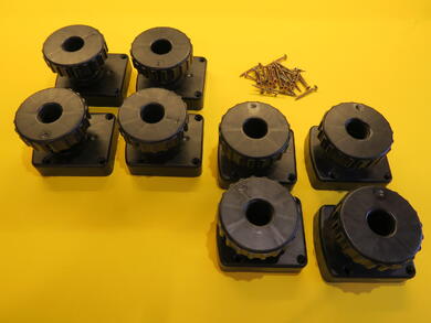 8x Mbelfu Hhenverstellbar Sockelfu Stellfu Schrankfu - ideal fr Kchen - Schrnke - Selbstbau -