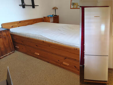 Bett, Khl-Gefrier-Kombi