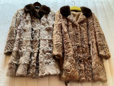 2 Chekiang-Lammfelljacken mit Nerzkragen