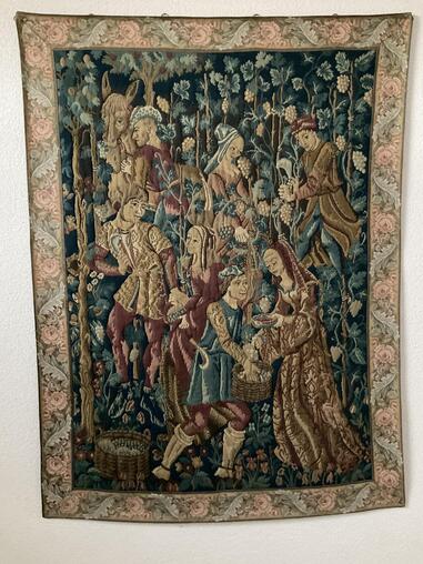 Antiker Wandteppich aus sterreichischem Schloss