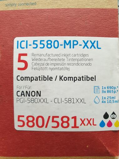 Druckerpatronen f�r Canon 580/581