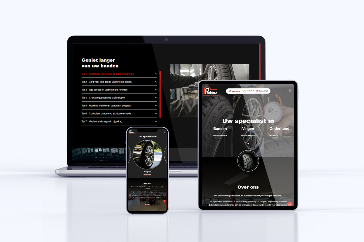 Peters bandenservice — stap 3