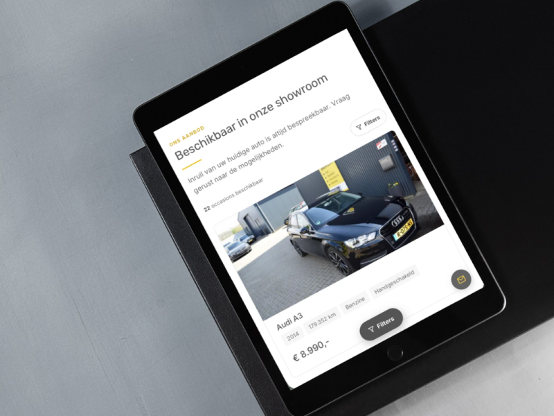 Een website waarin de voorraad zichzelf bijhoudt