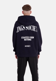 Kings Society Back Print Zip-Hoodie