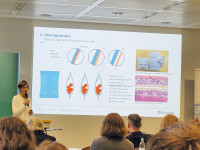 Traditionsgemäß konnten die Teilnehmer Projekt-Ideen beurteilen. Dr. Antje Harling von der Papiertechnischen Stiftung PTS präsentierte das gemein­same ­IVLV-Projekt mit dem Fraunhofer IVV zur Trennung von verklebten Packstoffverbunden.