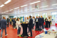 Participants took advantage of breaks to share their views and pick up information at the exhibition stands.