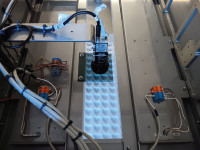 View inside the system with camera and LED lighting.