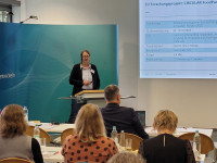 Den krönenden ­Abschluss einer spannenden ­Veranstaltung bildete das Referat von Dr. Diana ­Kemmer vom ­Fraunhofer IVV über das EU-Projekt zu CIRCULAR FoodPack.