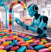 In der Prozesssteuerung können Methoden der KI zur Optimierung beitragen. (Bild erstellt mithilfe der KI Canva)