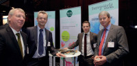 From left: Bernd Gohlke (Metsa Board) with Klaus Wolf, Stefan Müller and Wilfried Schmahl, all Mayr-Melnhof Packaging.